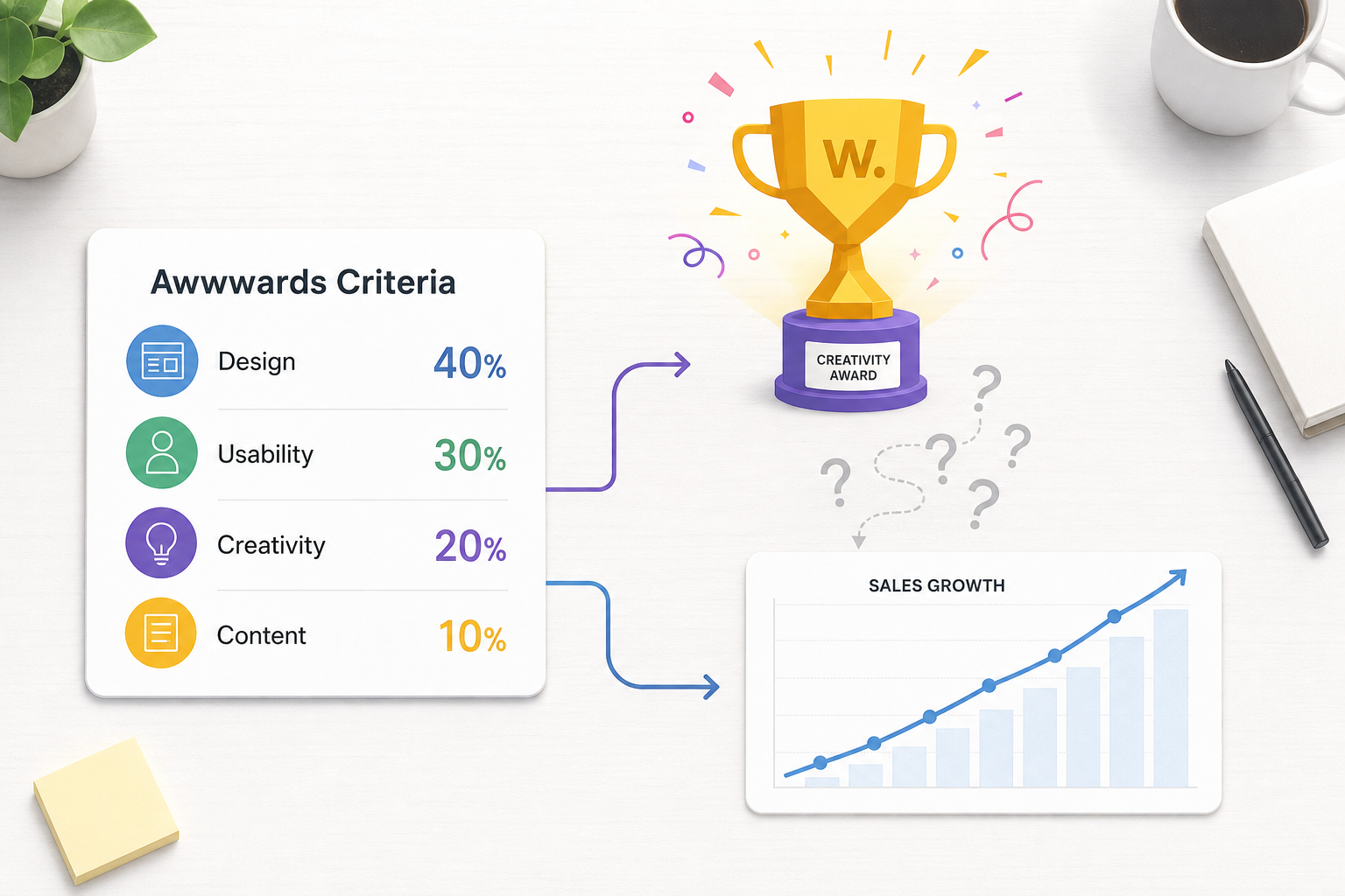 Почему Awwwards ≠ конверсия — и когда награда всё же совпадает с продажами