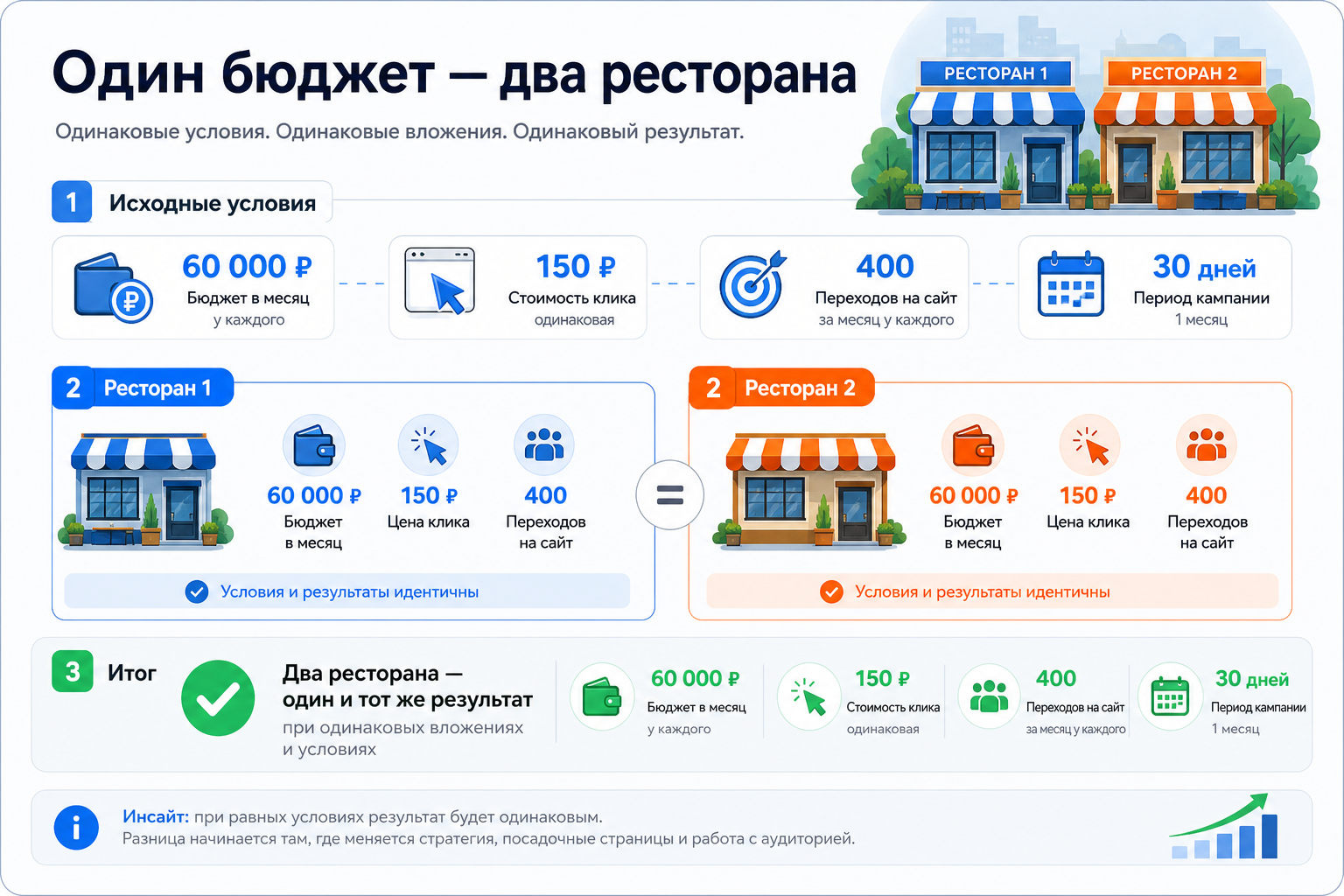 Один бюджет — два ресторана