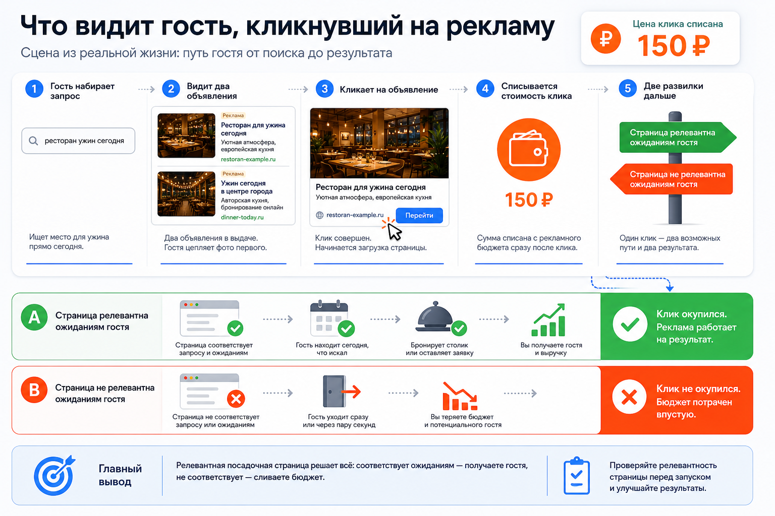 Что видит гость, кликнувший на рекламу