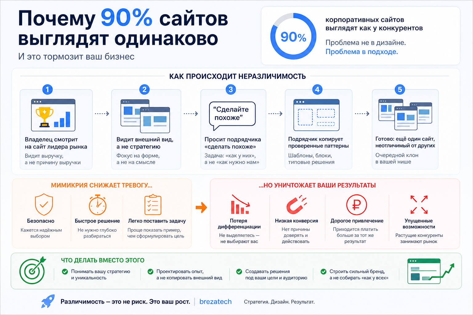 Почему 90% сайтов выглядят одинаково