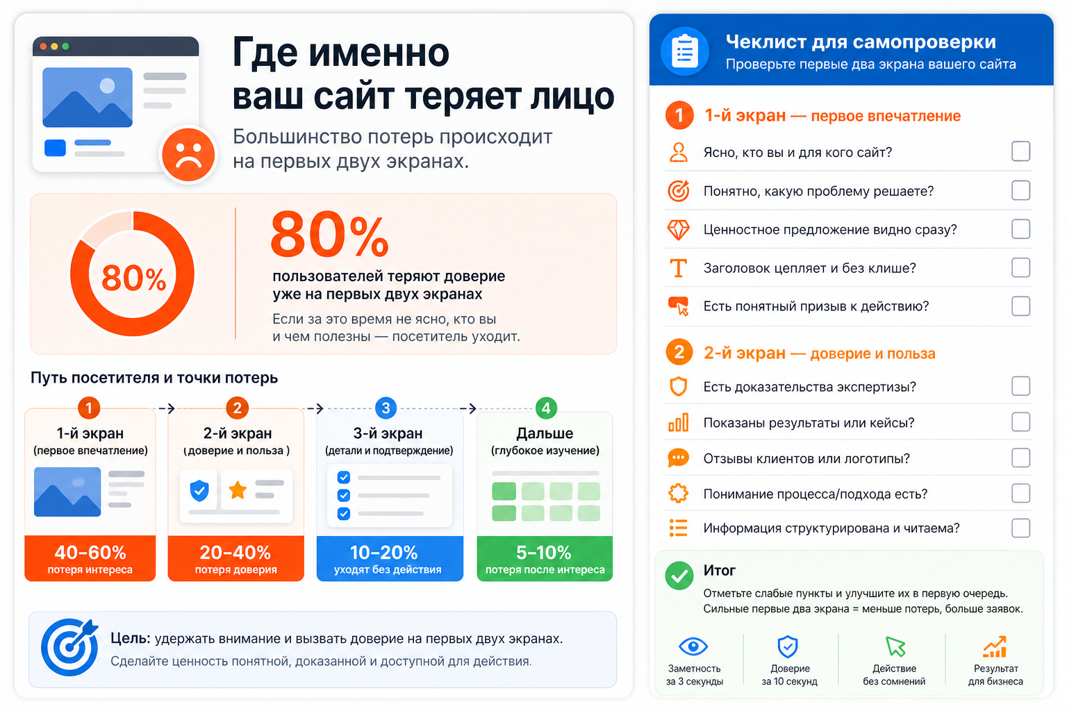Где именно ваш сайт теряет лицо