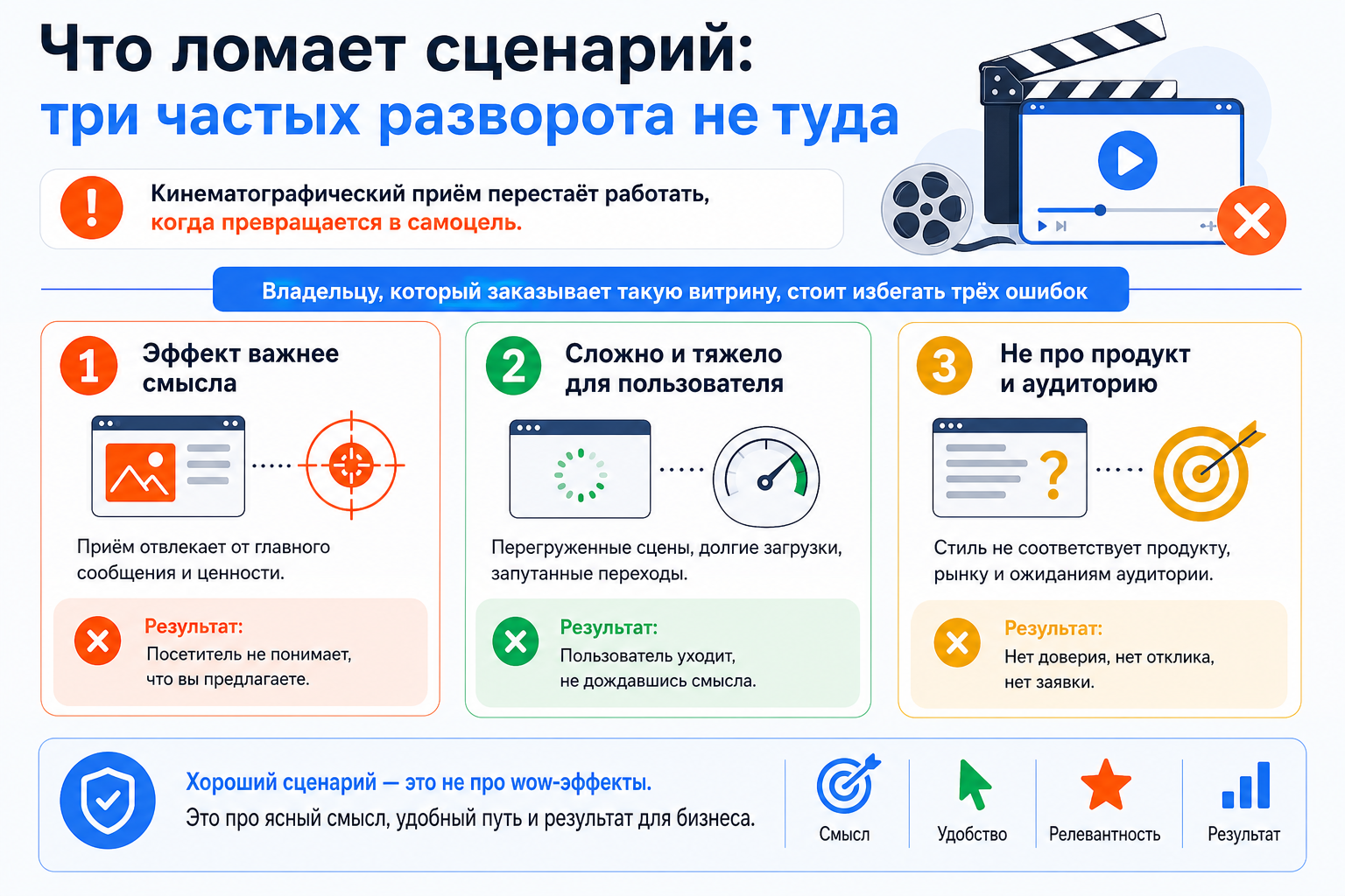 Что ломает сценарий: три частых разворота не туда