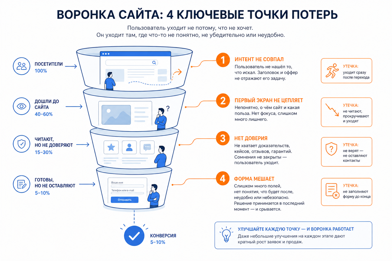 Почему сайт не продаёт и что с этим делать